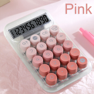 Mehanički kalkulator s tipkama, 10-znamenkasti zaslon, veliki LCD zaslon, kalkulator, osnovni standardni kalkulator za školski dom