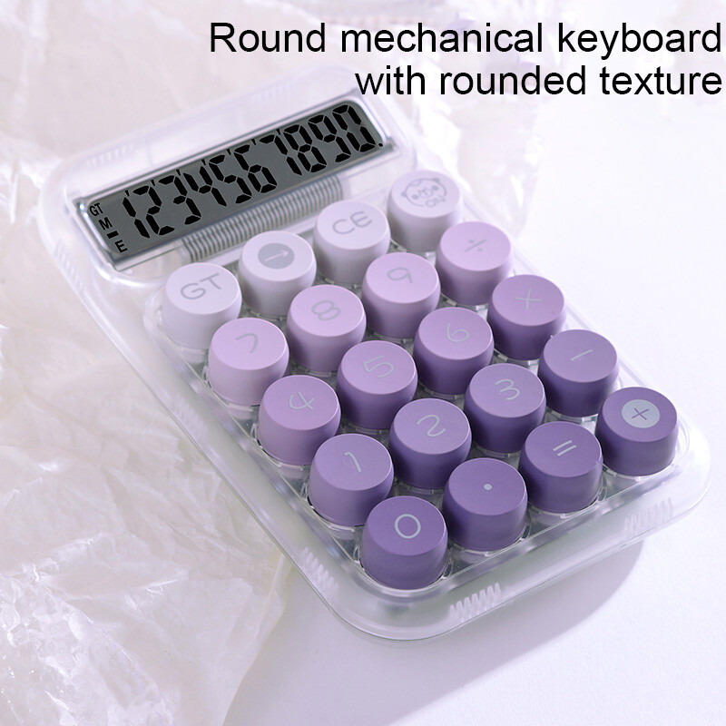 Mehanički kalkulator s tipkama, 10-znamenkasti zaslon, veliki LCD zaslon, kalkulator, osnovni standardni kalkulator za školski dom