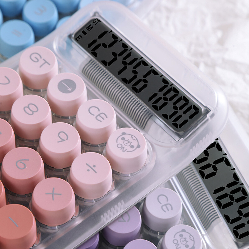 Mehanički kalkulator s tipkama, 10-znamenkasti zaslon, veliki LCD zaslon, kalkulator, osnovni standardni kalkulator za školski dom