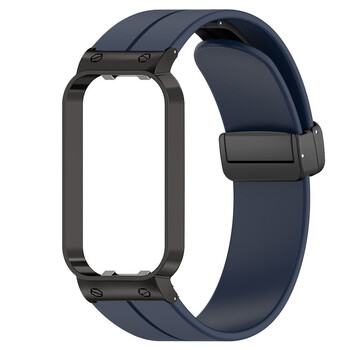 Λουράκι σιλικόνης για Xiaomi Smart Band 8 Active Watch Band Μεταλλική μαγνητική πόρπη Βραχιόλι Correa For Mi Band 8 Active