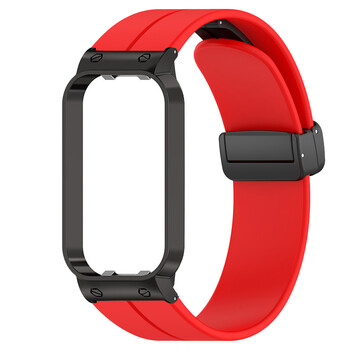 Λουράκι σιλικόνης για Xiaomi Smart Band 8 Active Watch Band Μεταλλική μαγνητική πόρπη Βραχιόλι Correa For Mi Band 8 Active