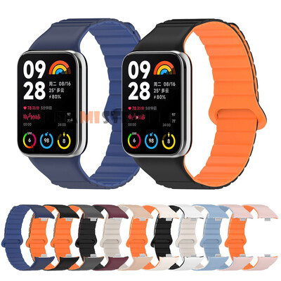 Magnētiskās cilpas siksniņa Xiaomi Mi Band 8 Pro aprocei, silikona rezerves aproce, kas paredzēta Mi Band 8 Pro viedpulksteņa siksniņai Correa