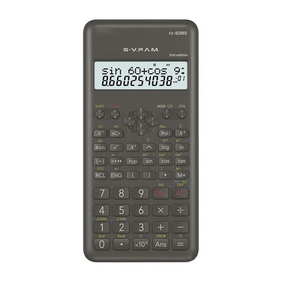 FX-82MS Al doilea calculator științific Funcție multi-reluare, Calculator statistic cu combinație de afișare cu 2 linii pentru școala universitară