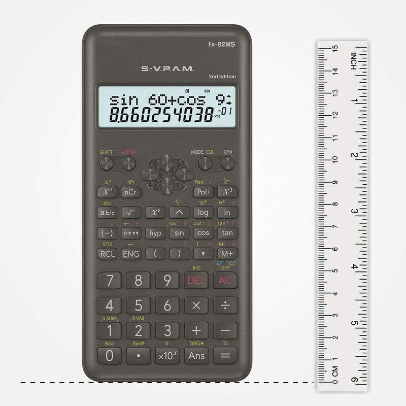 FX-82MS 2nd Scientific Calculator Multi-replay Function, 2-line Display Combination Statistics Calculator For University School