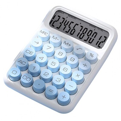 Ретро калкулатор за пишеща машина Ретро механичен калкулатор с градиент на цвета с LCD дисплей за домашен офис Cute 12 за офис