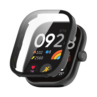 PC калъф+стъкло за Xiaomi Redmi Watch 4 закалено стъкло против надраскване филм броня защитно покритие твърда обвивка протектор на екрана
