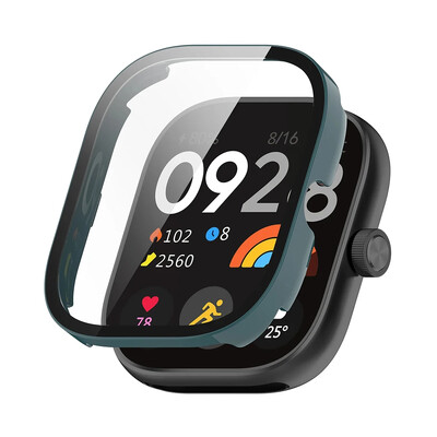PC калъф+стъкло за Xiaomi Redmi Watch 4 закалено стъкло против надраскване филм броня защитно покритие твърда обвивка протектор на екрана