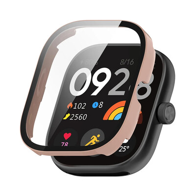 PC калъф+стъкло за Xiaomi Redmi Watch 4 закалено стъкло против надраскване филм броня защитно покритие твърда обвивка протектор на екрана
