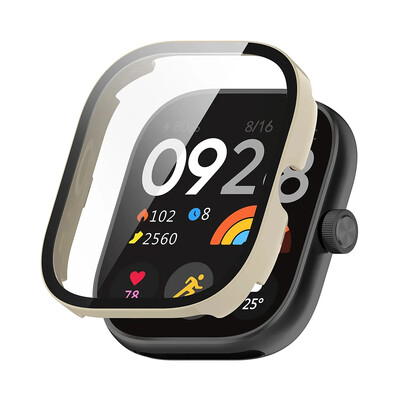 PC калъф+стъкло за Xiaomi Redmi Watch 4 закалено стъкло против надраскване филм броня защитно покритие твърда обвивка протектор на екрана