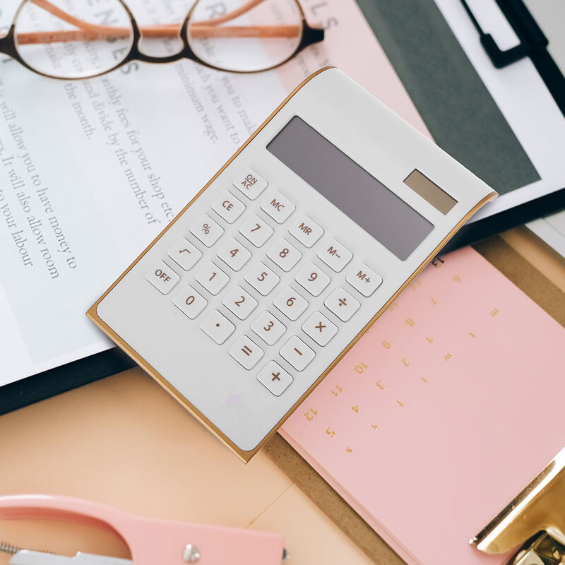 Ružičasto zlato Uredski materijal Kalkulator Solarni kalkulatori Računalni alat Ultra tanki plastični student