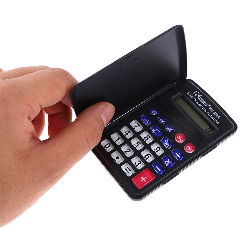 Calculator portabil cu cifre negre, 1 buc., minicalculator electronic din plastic, 8 cifre, dimensiune de buzunar
