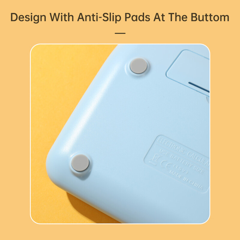 Veliki LCD mehanički kalkulator s 12 znamenki, veliki okrugli gumb, zaslon s nagibom od 15°, simpatičan kalkulator s dvostrukim napajanjem u boji slatkiša