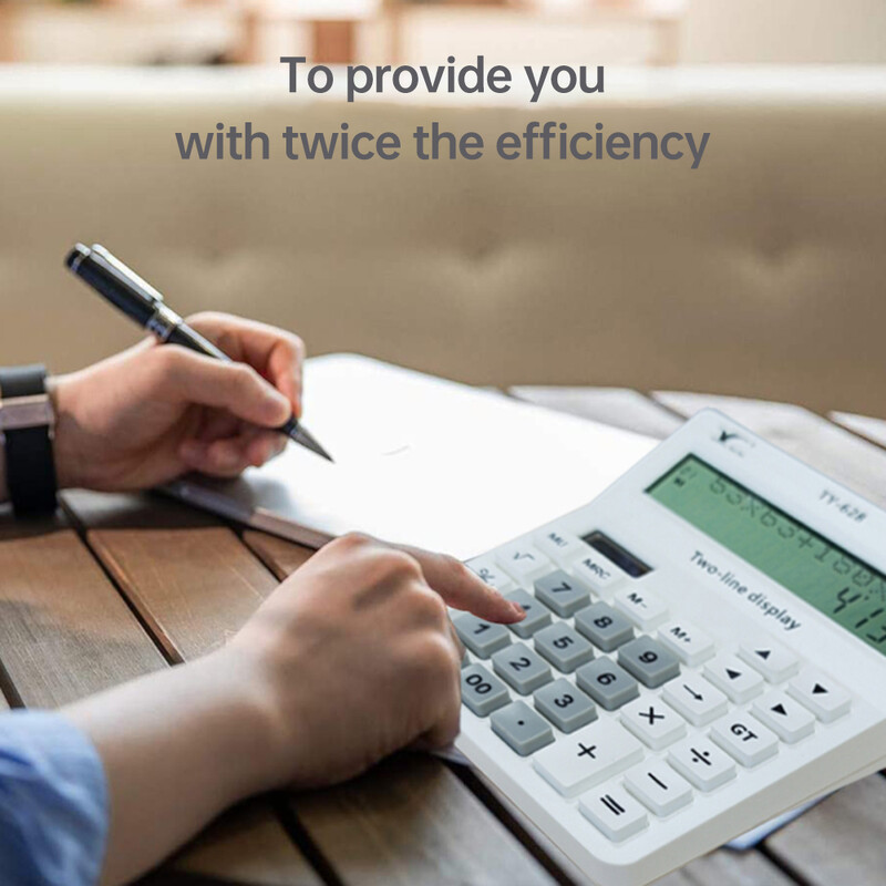 Настолен калкулатор 12-цифрен голям и LCD дисплей с големи бутони Калкулатори Слънчева енергия и работещи на батерии Подходящи за деца