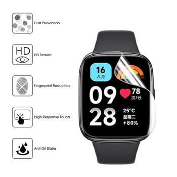 Μεμβράνη Hydrogel για Xiaomi Redmi Watch 3 Active Smartwatch Αξεσουάρ Καμπυλωτή μαλακή προστασία οθόνης Redmi Watch 3/3 Lite Not Glass