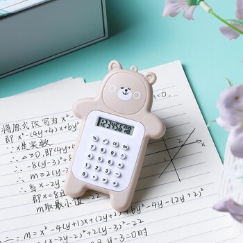 Mini Cartoon Calculator Pocket Μέγεθος 8 ψηφίων Οθόνη Φορητή Kawaii Small Button Calculate Students School Calculating Supplies