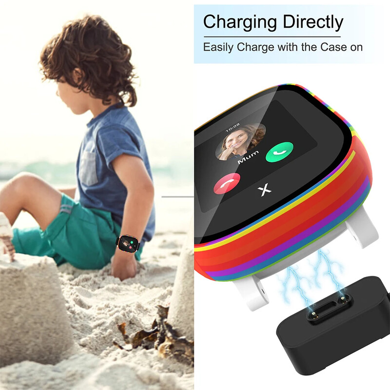 Staklo+kućište za XPLORA X6 Play Kids SmartWatch, All-Around Screen Protector Hard PC Bumper Kaljeno staklo za Xplora X5 Play Cover