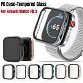 Kućište od kaljenog stakla za Huawei Watch Fit 3 Bumper Full Cover Protector za zaslon sata za Huawei Watch Fit3 PC Shell Dodaci