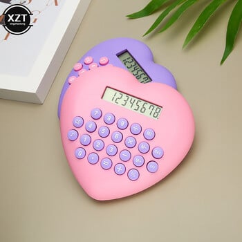 Creative Heart Shape Calculator Αριθμομηχανή πολλαπλών λειτουργιών 8-bit Μαθητικά επιστολόχαρτα Σχολικό γραφείο