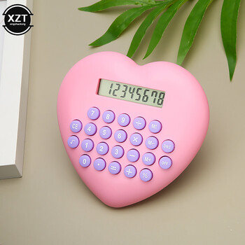 Creative Heart Shape Calculator Αριθμομηχανή πολλαπλών λειτουργιών 8-bit Μαθητικά επιστολόχαρτα Σχολικό γραφείο