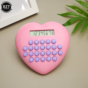 Creative Heart Shape Calculator Αριθμομηχανή πολλαπλών λειτουργιών 8-bit Μαθητικά επιστολόχαρτα Σχολικό γραφείο