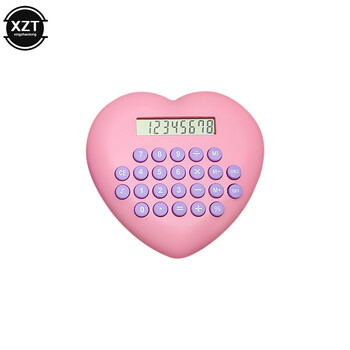 Creative Heart Shape Calculator Αριθμομηχανή πολλαπλών λειτουργιών 8-bit Μαθητικά επιστολόχαρτα Σχολικό γραφείο