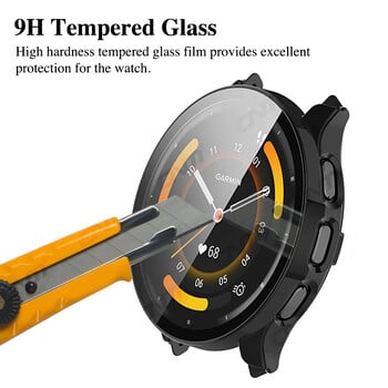 Glass+Case for Garmin Venu 3/3S Tempered Glass Screen Protector & Hard PC Protective Bumper for Venu3 Shell Accessories