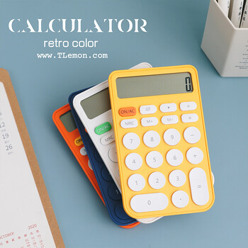 Fashion Candy Color Calculator Learning Office Calculator Accounting Mini Φορητή 12ψήφια οθόνη Αριθμομηχανή μεγάλης οθόνης