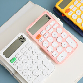 Fashion Candy Color Calculator Learning Office Calculator Accounting Mini Φορητή 12ψήφια οθόνη Αριθμομηχανή μεγάλης οθόνης