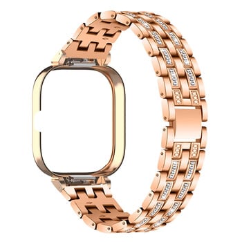 Για Redmi Watch 4 Diamond Watchband για ρολόι redmi 4 Μεταλλικό βραχιόλι Προστατευτικό κάλυμμα για redmiwatch 4 Θήκη Wriststrap Protector