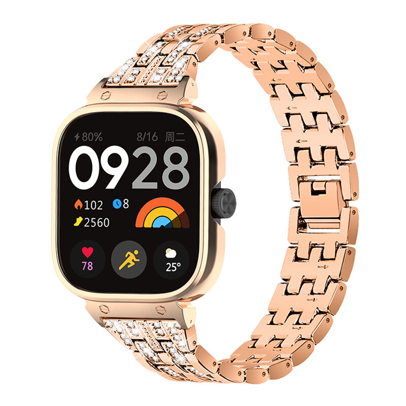 За Redmi Watch 4 Diamond Каишка за часовник за redmi watch 4 Метална гривна Защитен капак за redmiwatch 4 Калъф за протектор за каишка