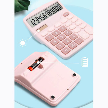 Solar Large Screen Dual Power Financial Accounting Students Business Desktop Supplies Office Calculator