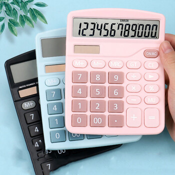 Solar Large Screen Dual Power Financial Accounting Students Business Desktop Supplies Office Calculator