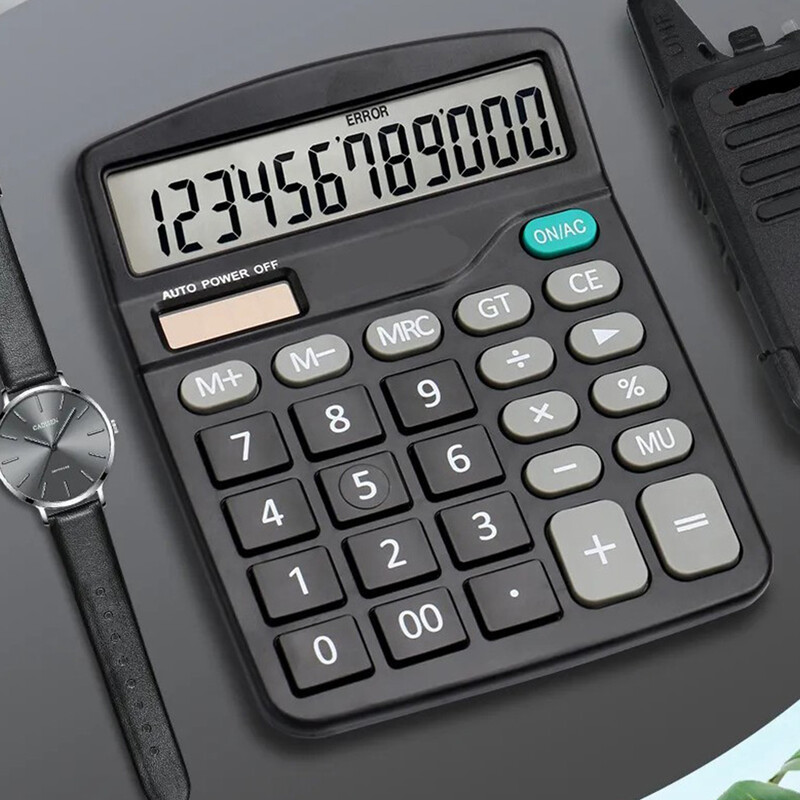 Solarni veliki ekran s dvostrukim napajanjem Financijsko računovodstvo Studenti Poslovno stolno računalo Uredski materijal Kalkulator