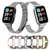 Za Redmi Watch 3/3 Active Metalna narukvica za Redmi Watch 2 Lite Band Cover Trap Xiaomi Watch Lite Magnetic loop+case protector