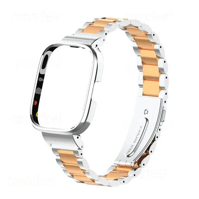 Za Redmi Watch 3/3 Active Metalna narukvica za Redmi Watch 2 Lite Band Cover Trap Xiaomi Watch Lite Magnetic loop+case protector
