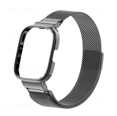 Za Redmi Watch 3/3 Active Metalna narukvica za Redmi Watch 2 Lite Band Cover Trap Xiaomi Watch Lite Magnetic loop+case protector
