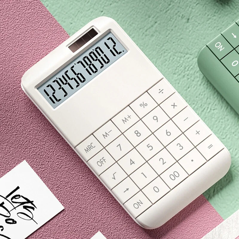 Kalkulator s velikim LCD zaslonom s 12 znamenki Kalkulator standardne funkcije sa solarnim i baterijskim dvostrukim napajanjem za kućni osnovni stolni ured
