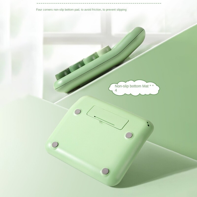 Механични бутони Ретро пишеща машина Калкулатор Голям екран Лесен за използване реколта Калкулатор с преливащи се цветове Цветни канцеларски материали