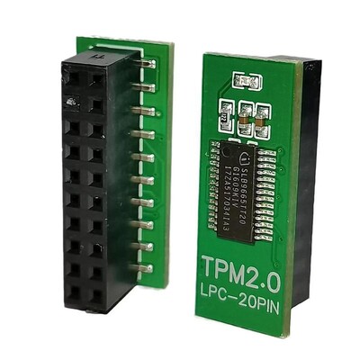 20pin TPM 2.0 LPC Security Module Board Remote card for ASUS GIGABYTE Motherboard Multi-brand for Windows 11 Green/Black