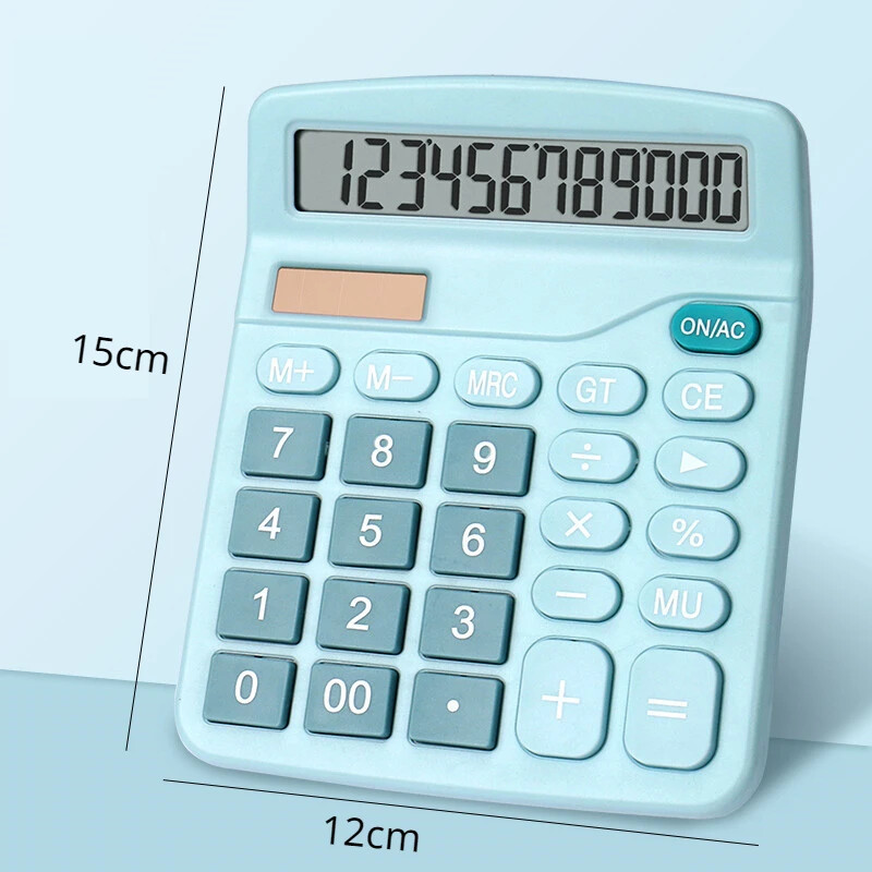 12-kohaline elektrooniline kalkulaator päikesepatarei kahe võimsusega suure ekraaniga lauaarvutid kodukontori koolitarbed tööriistad