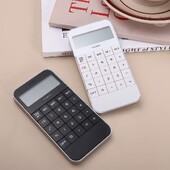 Mini Fashion Ieftin Universal Buzunar Promoțional Electronic Calculator Cifre Albe Negru