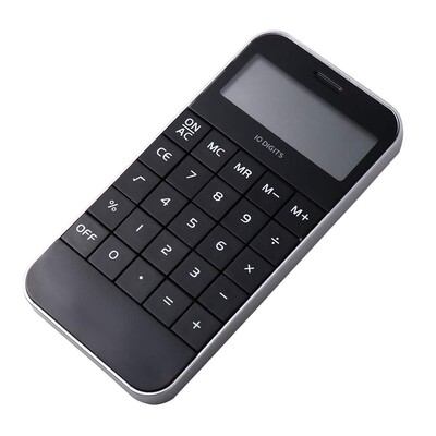 Mini Fashion Ieftin Universal Buzunar Promoțional Electronic Calculator Cifre Albe Negru