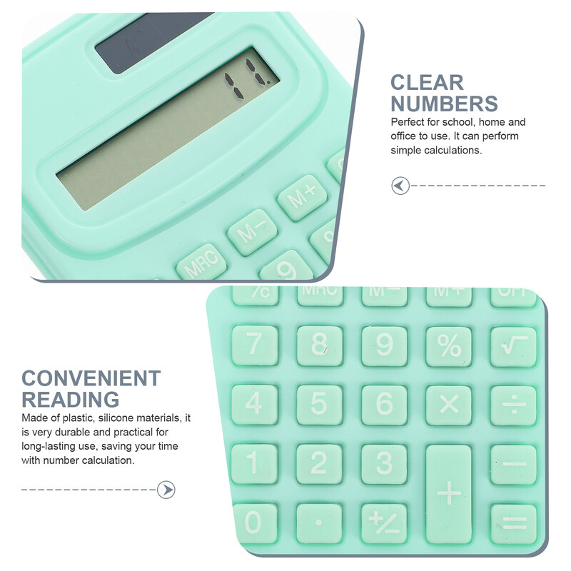 Skaičiuoklė Maži saldainiai Spalva Rankiniai studentai Biuro dekoras Rožinė Patogus dekoratyvinei seselei