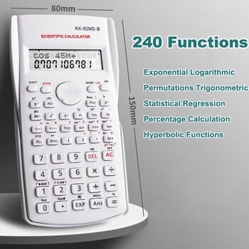 240 Functions Engineering Scientific Calculator 2-line Standard Function Calculator Αξεσουάρ γραφείου Σχολικά είδη γραφείου