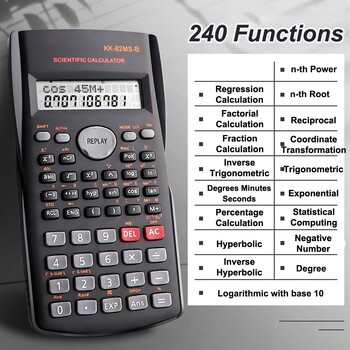 240 Functions Engineering Scientific Calculator 2-line Standard Function Calculator Αξεσουάρ γραφείου Σχολικά είδη γραφείου