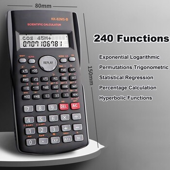 240 Functions Engineering Scientific Calculator 2-line Standard Function Calculator Αξεσουάρ γραφείου Σχολικά είδη γραφείου