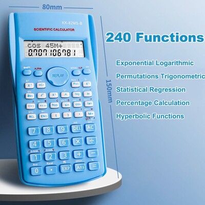 240 Functions Engineering Scientific Calculator 2-line Standard Function Calculator Αξεσουάρ γραφείου Σχολικά είδη γραφείου