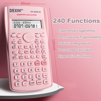 240 Functions Engineering Scientific Calculator 2-line Standard Function Calculator Αξεσουάρ γραφείου Σχολικά είδη γραφείου