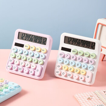 Dopamine Candy Colored Desktop Calculator Επιλογές πολλαπλών χρωμάτων 12 ψηφίων μεγάλη οθόνη Μαθητές Γραφεία Γραφεία Σχολικά προμήθειες