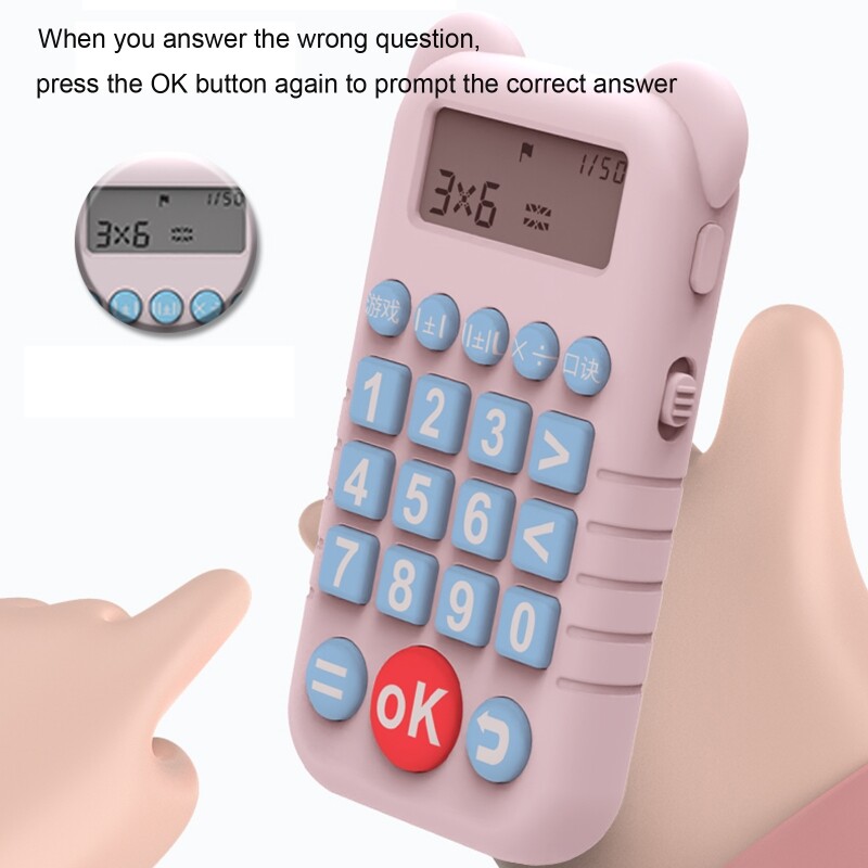 Įkraunamas vaikų matematikos skaičiavimo treneris matematikos intelektualioji mokymosi mašina su anglų / kinų balsu